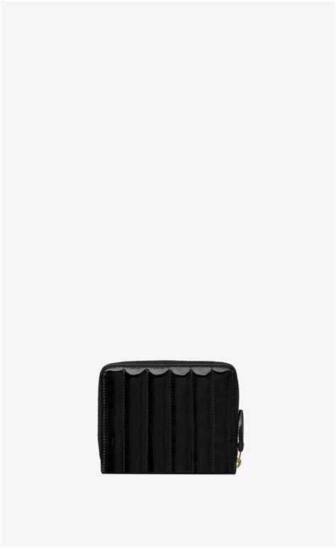 ysl vicky small wallet in matelassé lambskin|Vicky compact wallet in quilted patent leather .